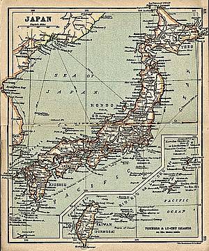 Carte du Japon, période Meiji